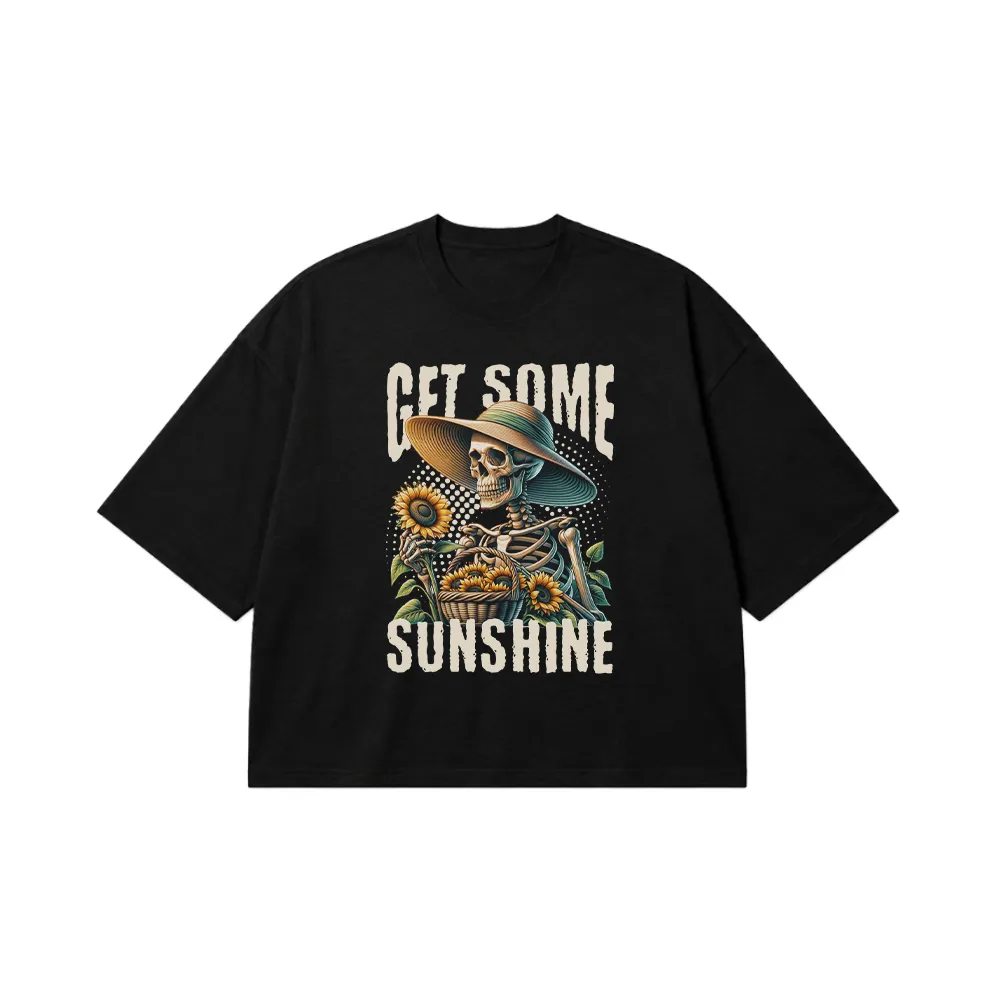 تیشرت باکسی اسکلت طرح Get Some Sunshine کد 28203