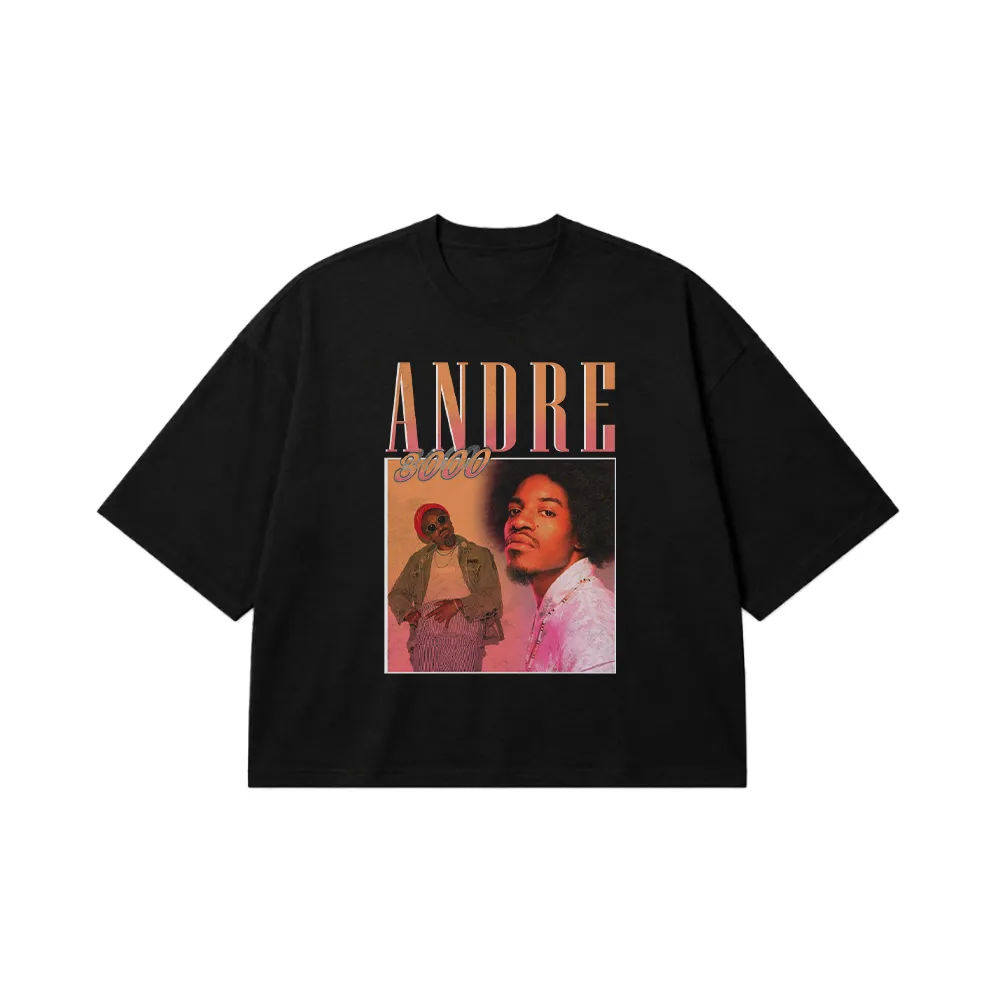 تیشرت باکسی آندره 3000 طرح پرتره (Andre 3000) کد 28233
