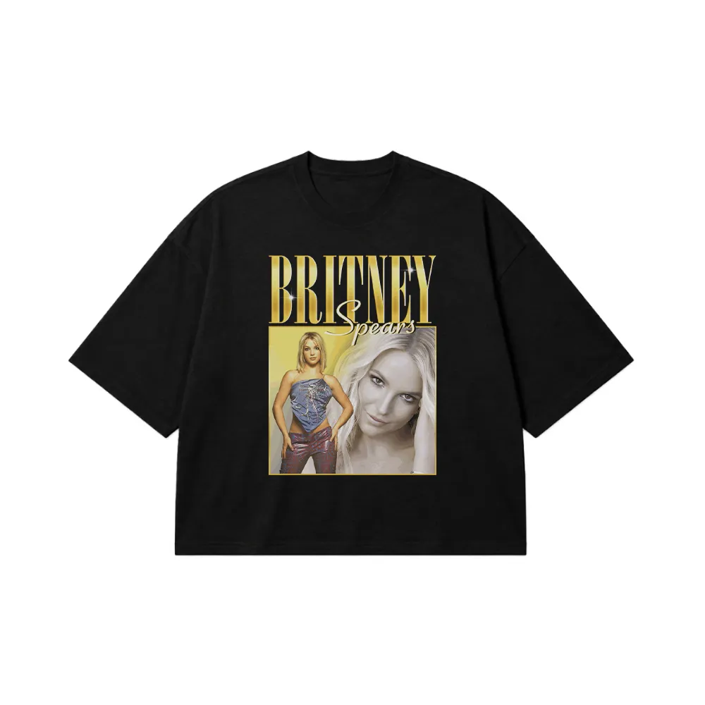 تیشرت باکسی بریتنی اسپیرز طرح پرتره (Britney Spears) کد 28241