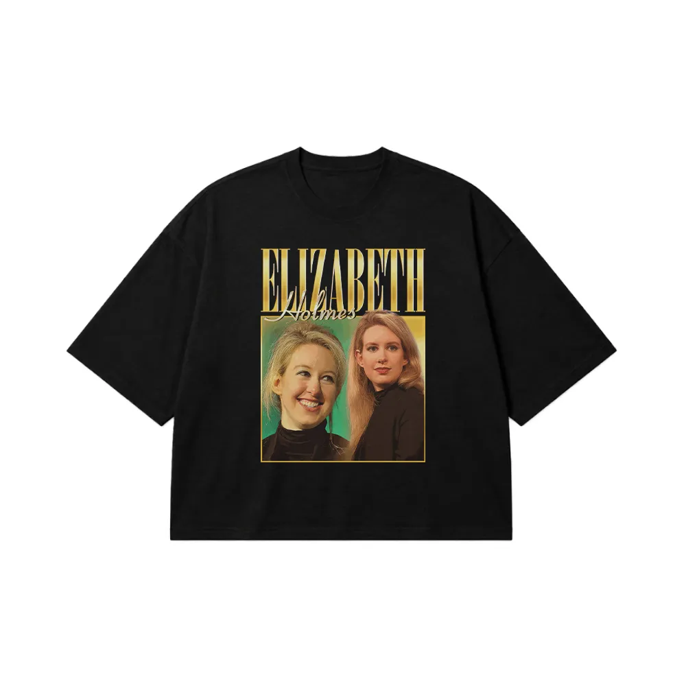 تیشرت باکسی الیزابت هولمز طرح پرتره (Elizabeth Holmes) کد 28248