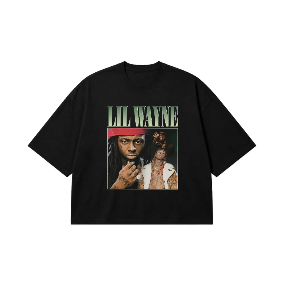 تیشرت باکسی لیل ویین طرح پرتره (Lil Wayne) کد 28275