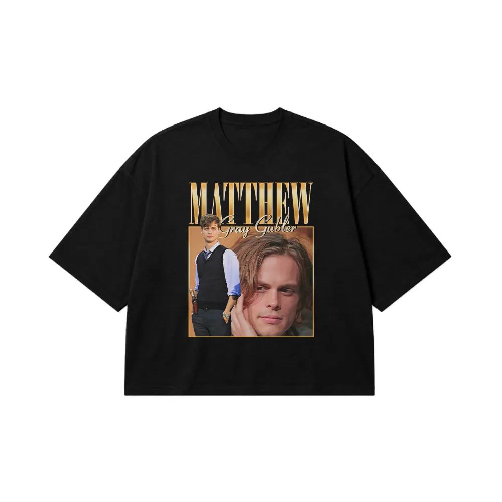 تیشرت باکسی متیو گری گابلر طرح پرتره (Matthew Gray Gubler) کد 28278