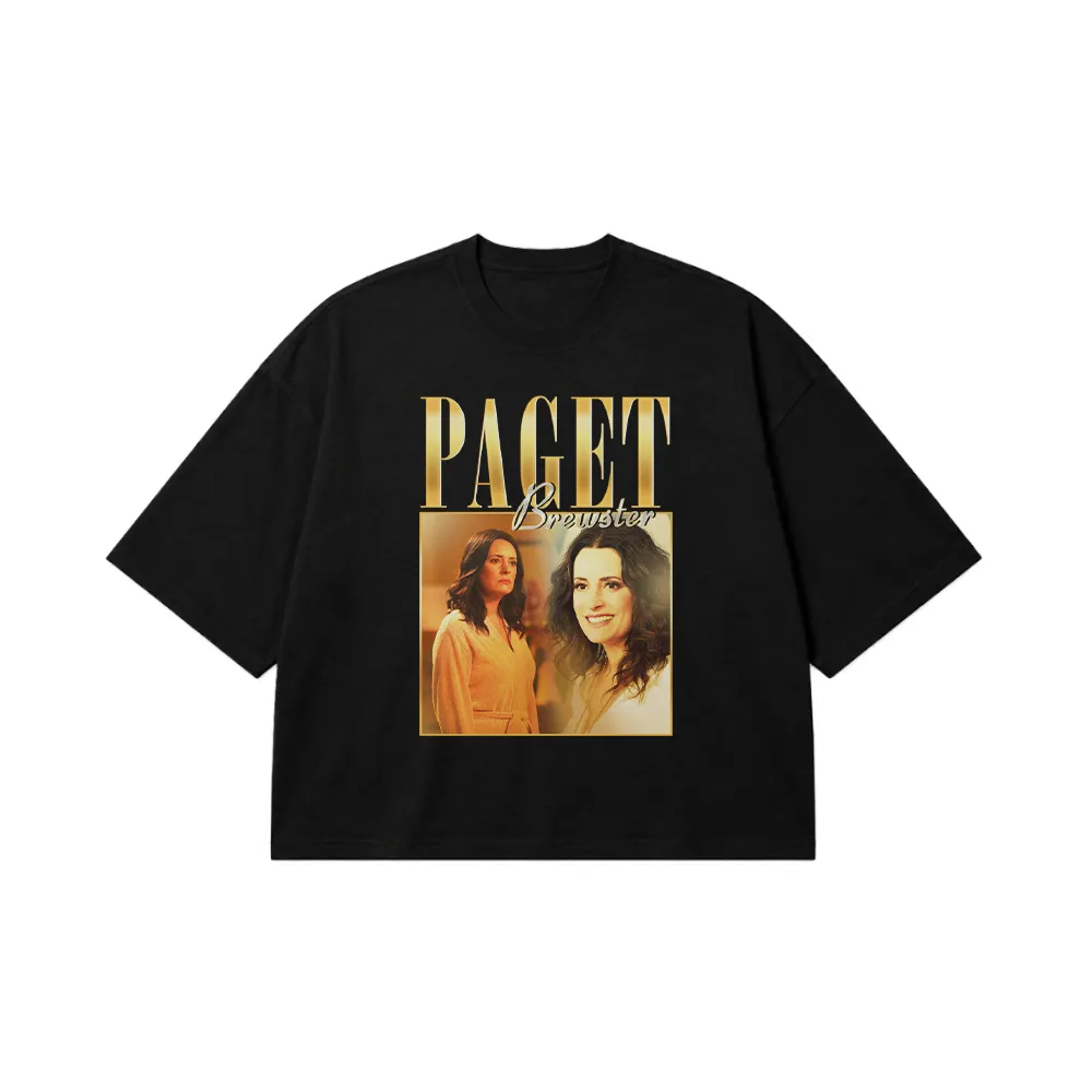 تیشرت باکسی پگت بروستر طرح پرتره (Paget Brewster) کد 28281