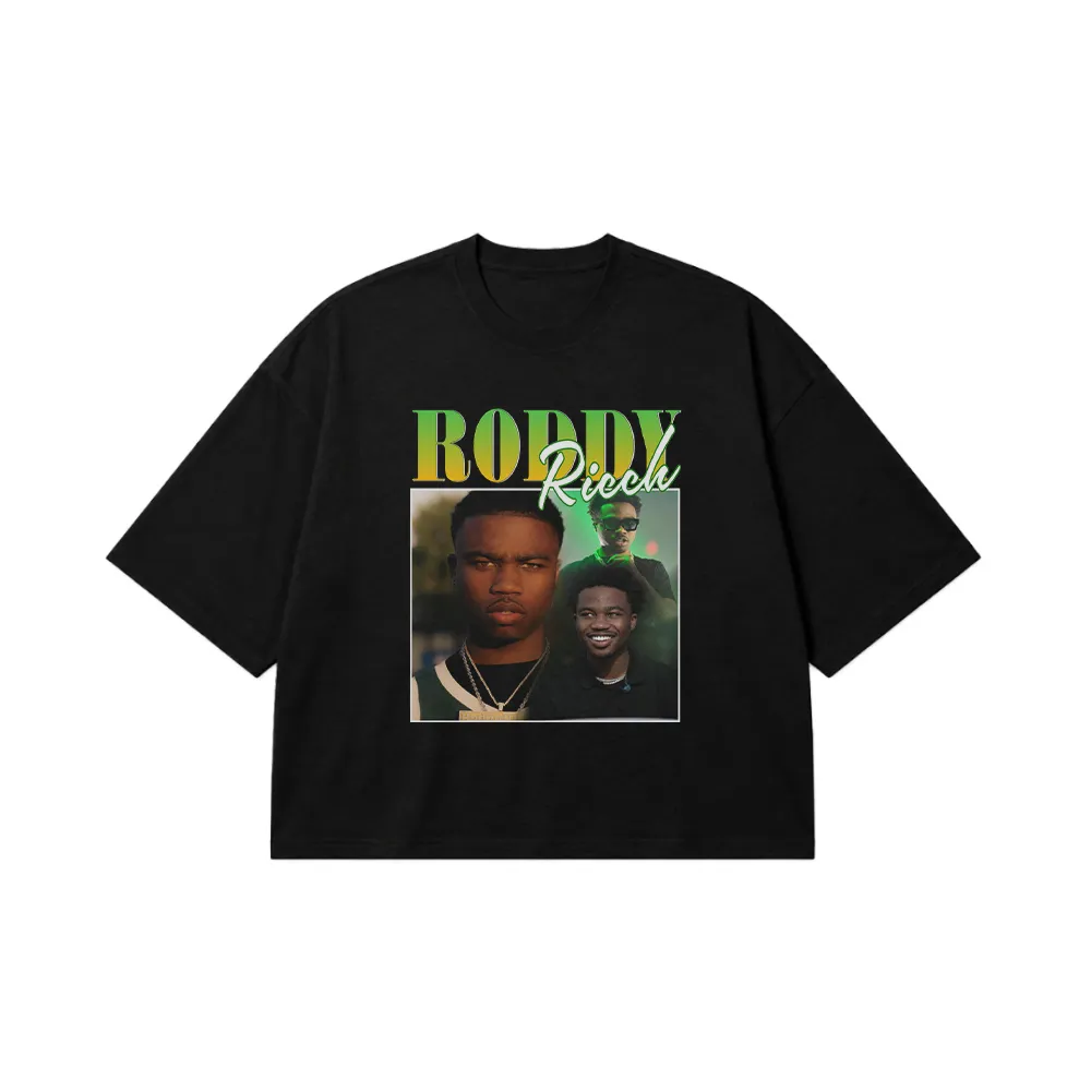 تیشرت باکسی رادی ریچ طرح پرتره (Roddy Ricch) کد 28290