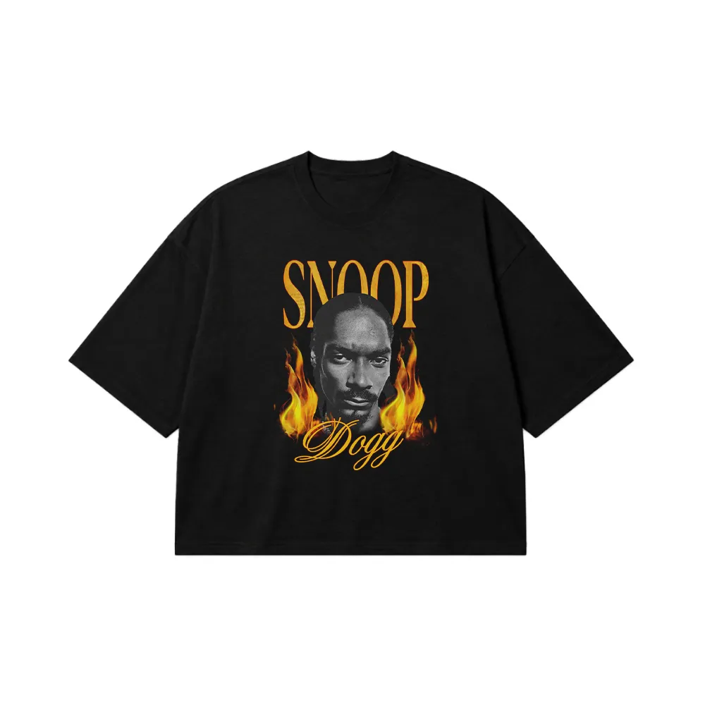 تیشرت باکسی اسنوپ داگ طرح آتشین (Snoop Dogg) کد 28293
