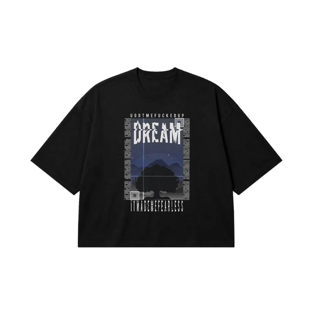 تیشرت باکسی طرح Dream کد 28452