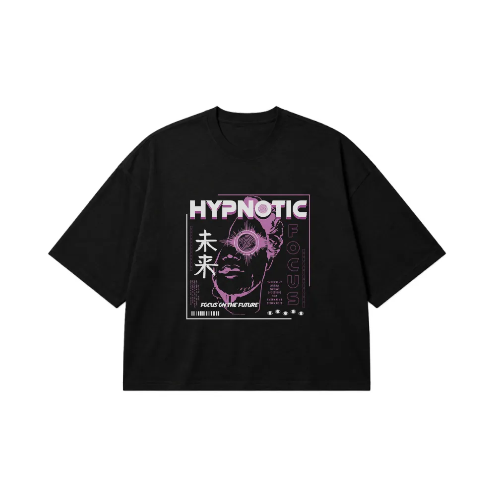 تیشرت باکسی طرح Hypnotic Focus on the Future کد 28476