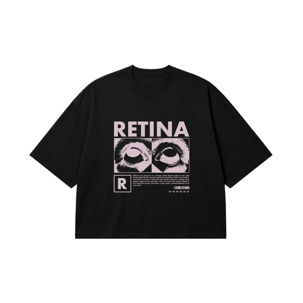 تیشرت باکسی چشم طرح Retina کد 28562