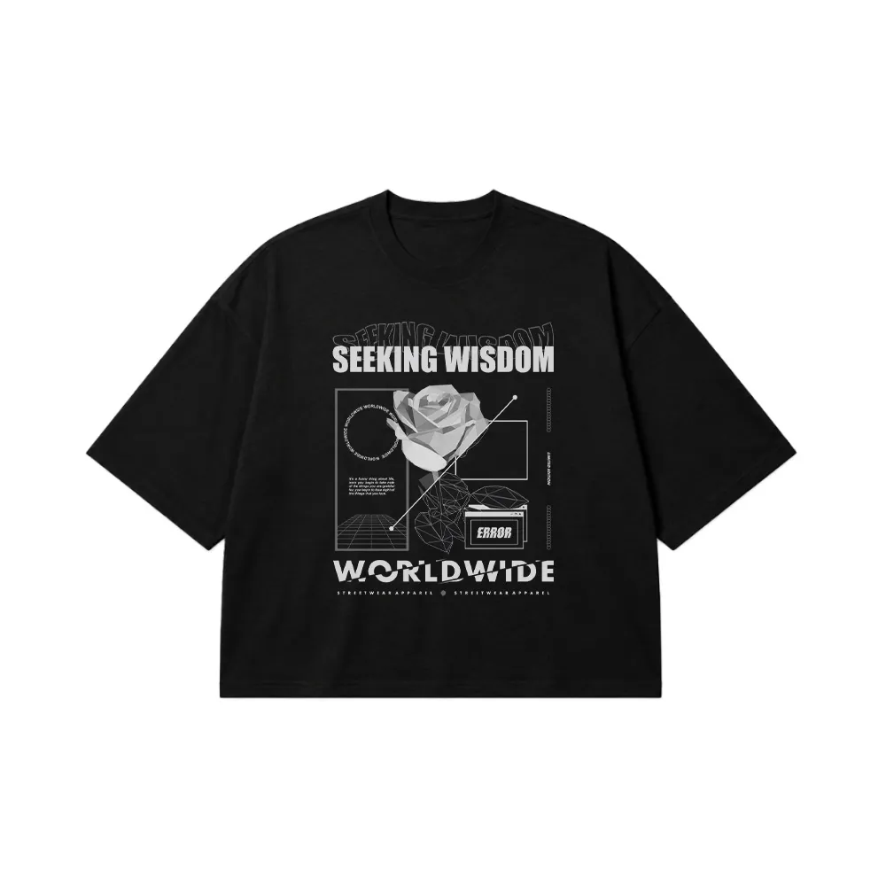 تیشرت باکسی انگیزشی طرح Seeking Wisdom کد 28716