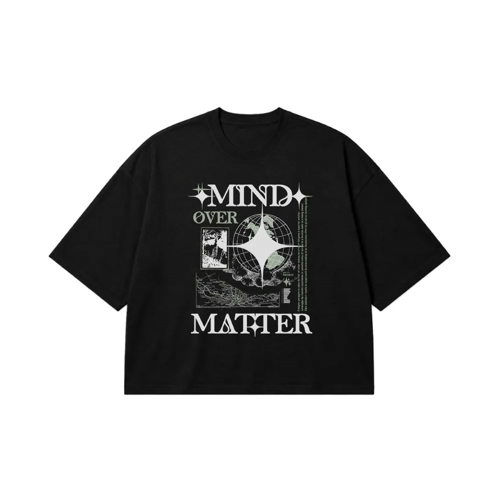 تیشرت باکسی تایپوگرافی Mind Over Matter کد 28884