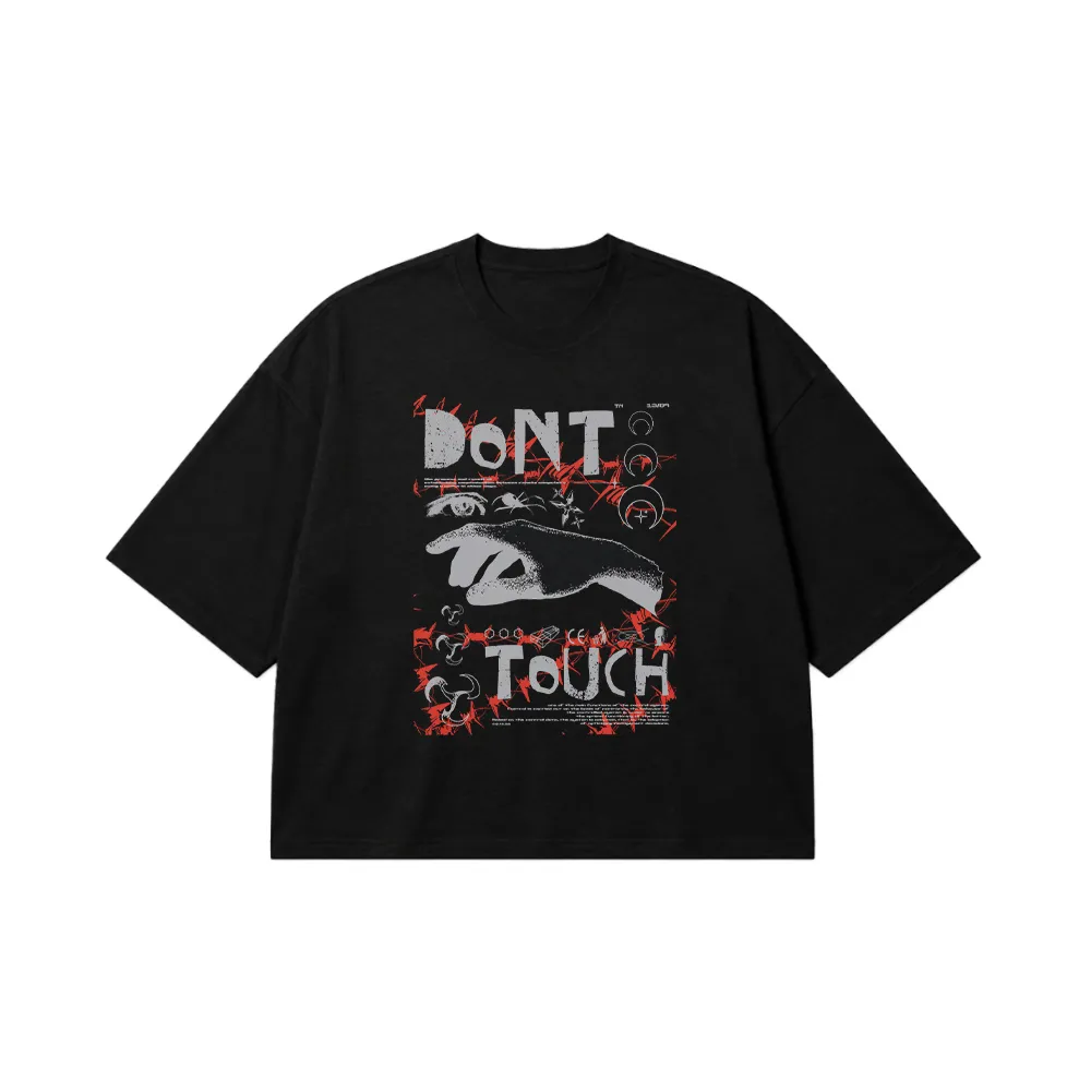 تیشرت باکسی گرافیکی طرح Don’t Touch کد 28918