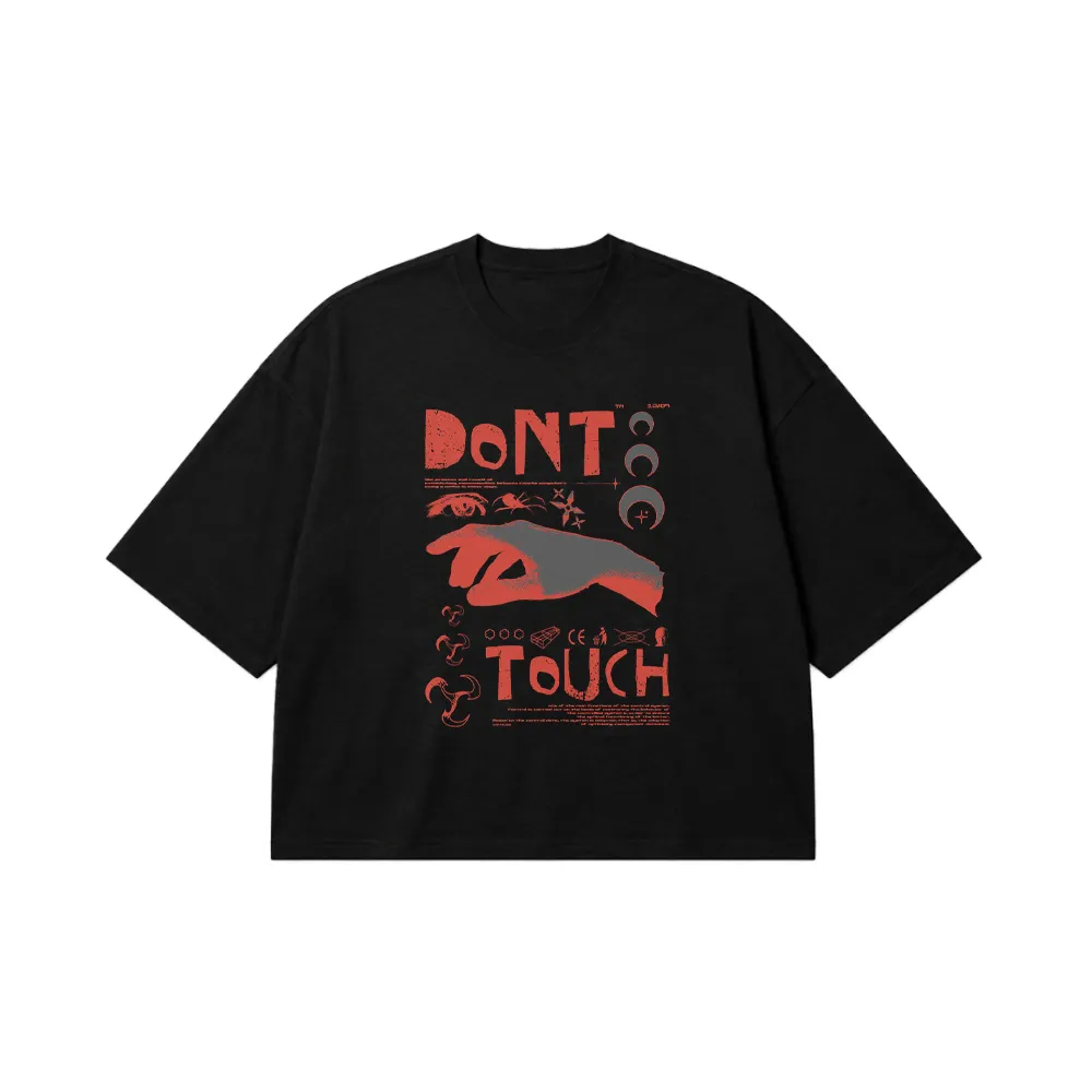 تیشرت باکسی تایپوگرافی Don’t Touch کد 28919