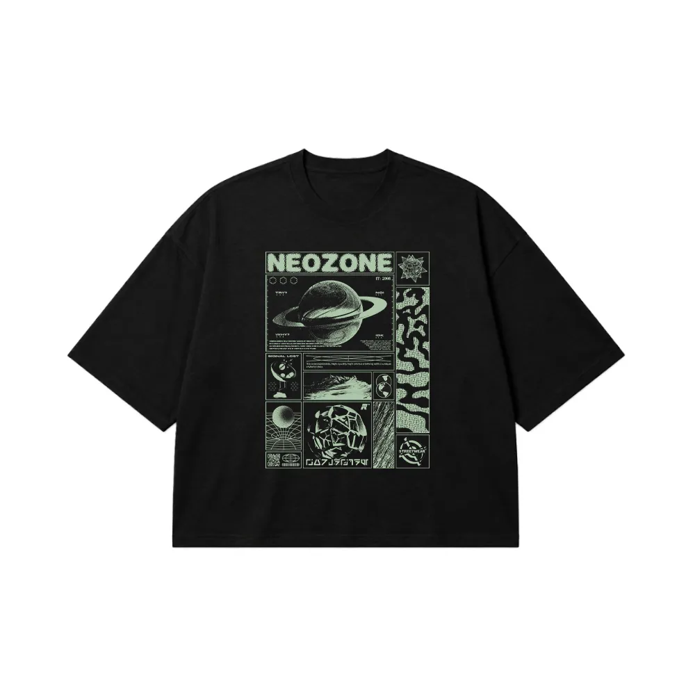 تیشرت باکسی فضایی طرح Neozone کد 28926