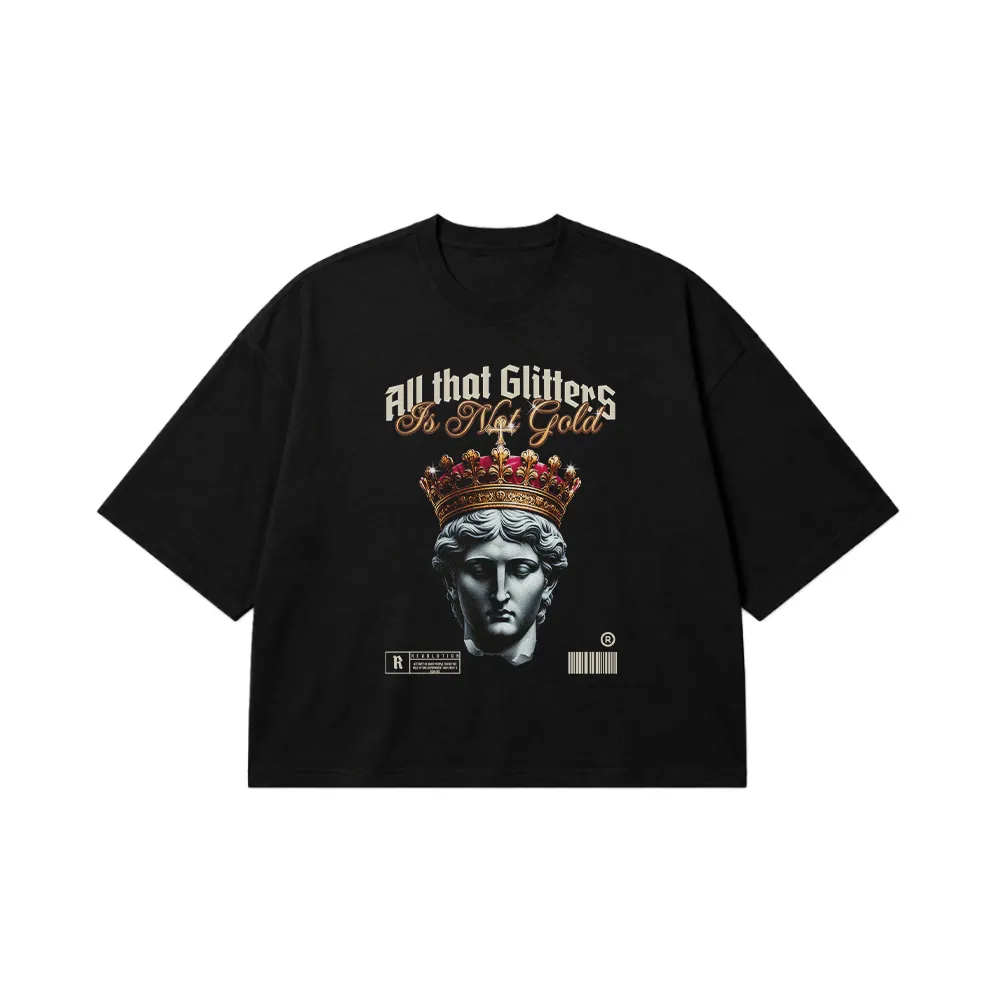 تیشرت باکسی انگیزشی طرح All That Glitters Is Not Gold کد 28969