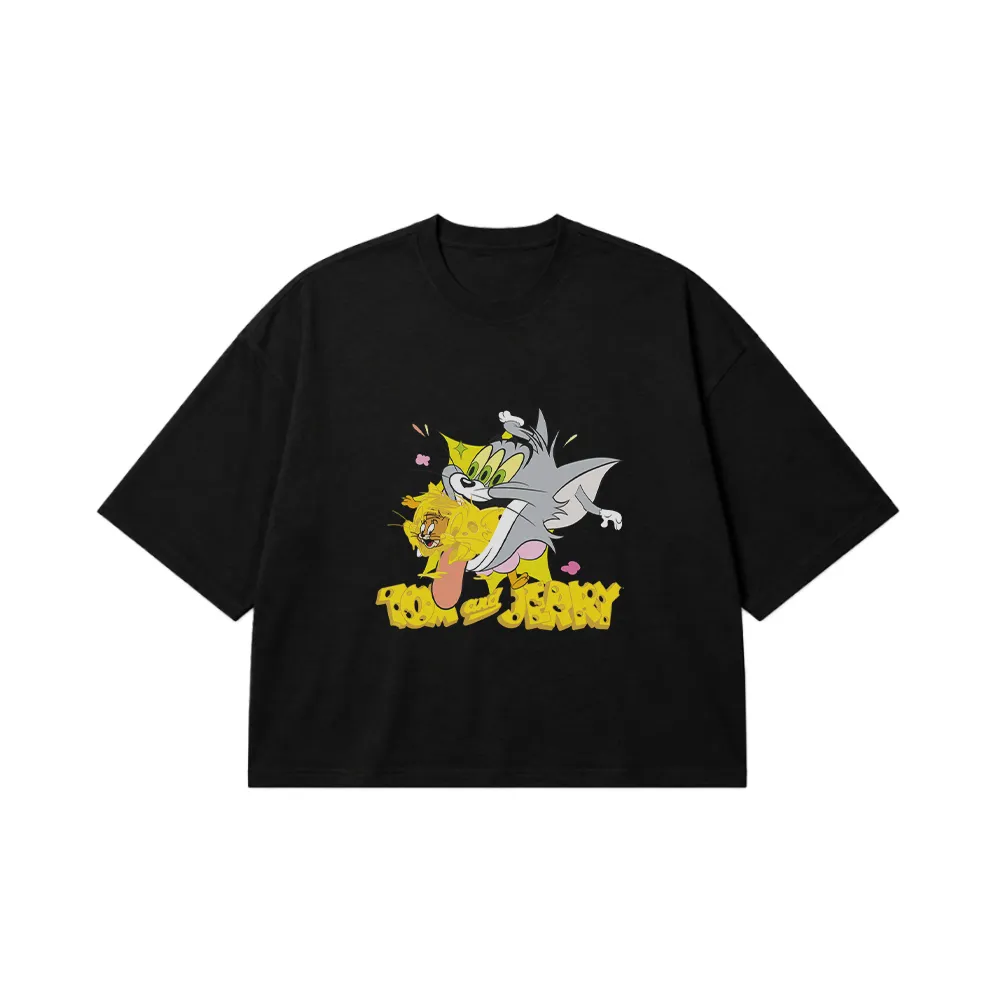تیشرت باکسی تام و جری طرح کارتونی (Tom and Jerry) کد 29210