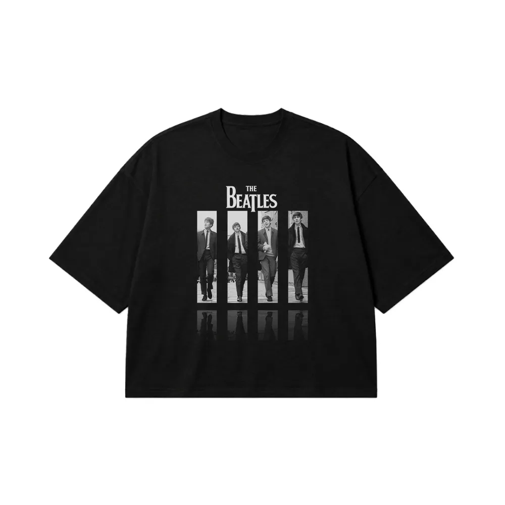 تیشرت باکسی بیتلز طرح کلاسیک گروه (The Beatles) کد 29422