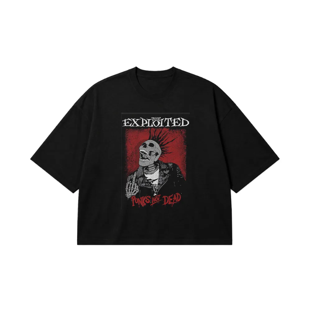 تیشرت باکسی اکسپلویتد طرح Punks Not Dead کد 29470