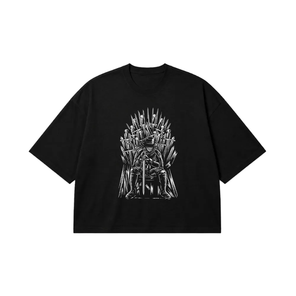تیشرت باکسی گیم آف ترونز طرح تخت آهنین (Iron Throne) کد 29518