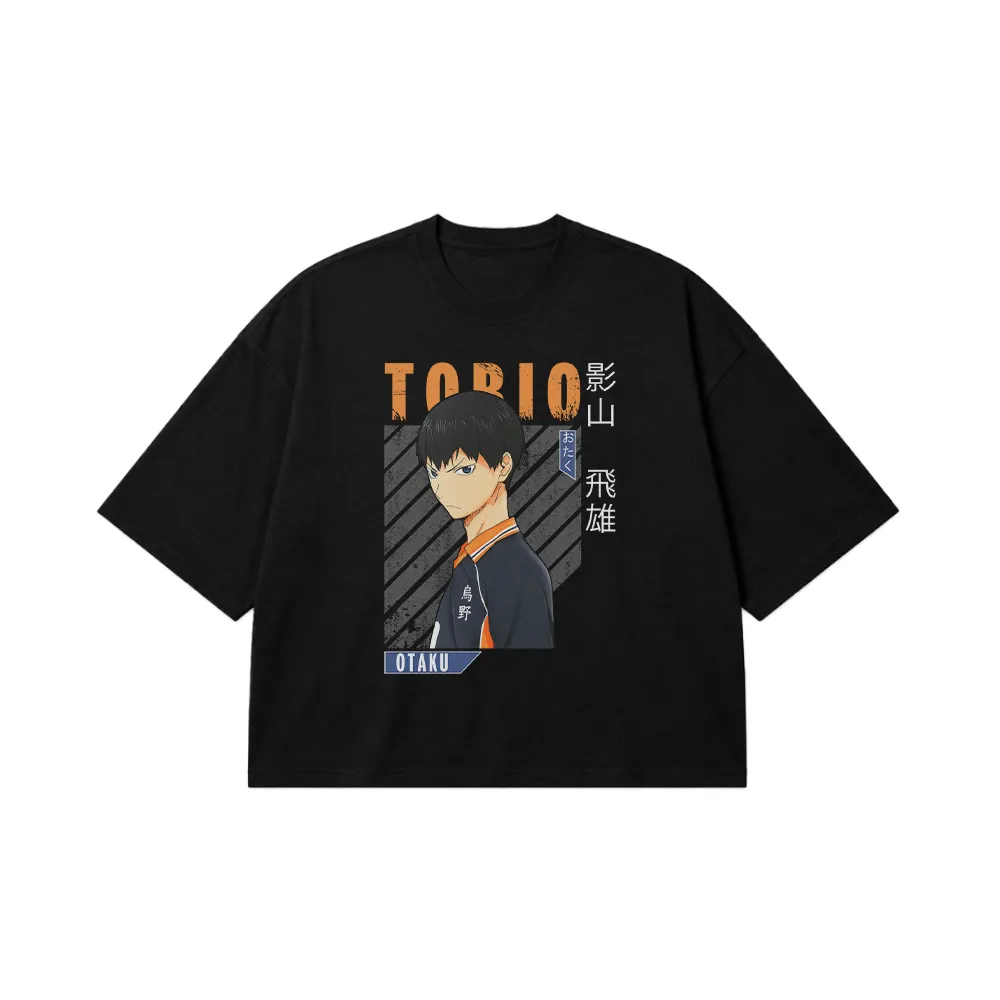 تیشرت باکسی انیمه هایکیو طرح توبیو کاگه‌یاما (Tobio Kageyama) کد 29596