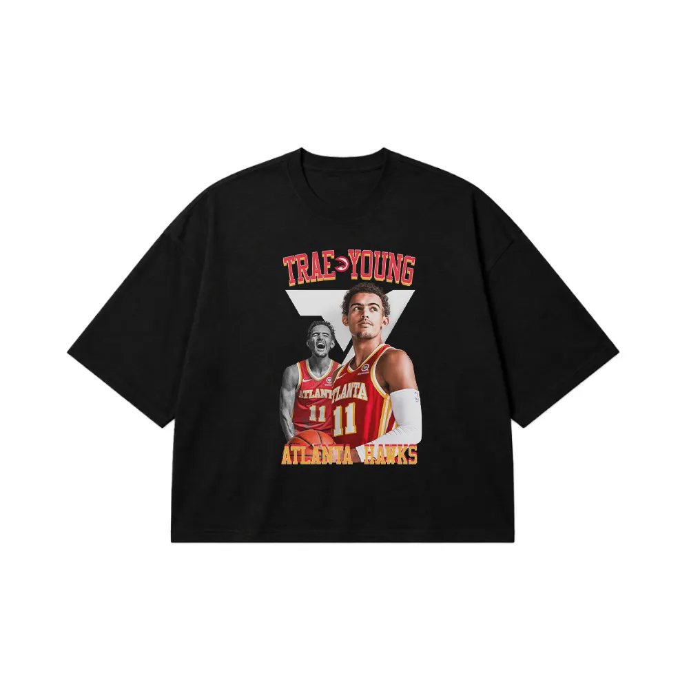 تیشرت باکسی بسکتبال تری یانگ آتلانتا هاوکس (Trae Young) کد 29731