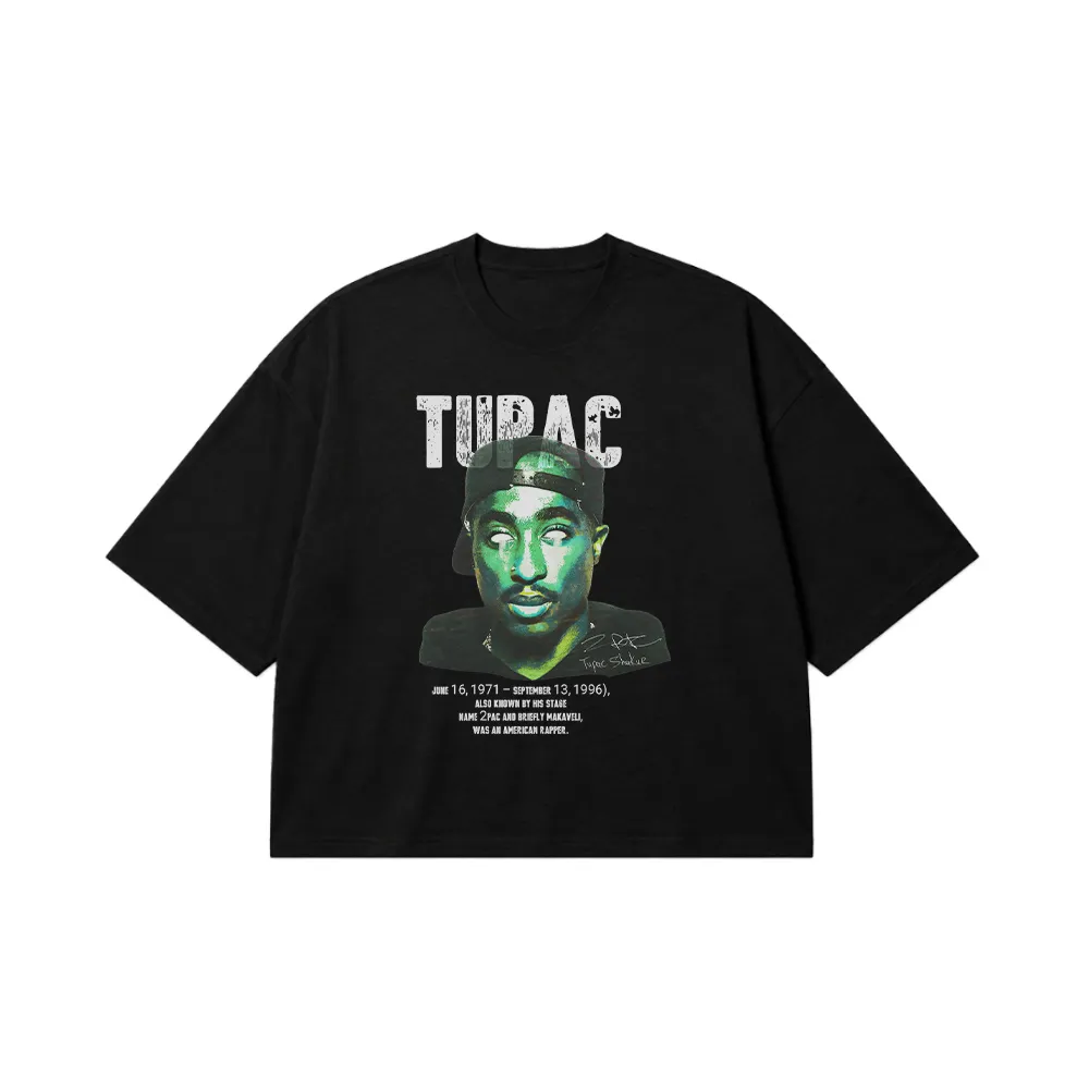 تیشرت باکسی توپاک شاکور طرح پرتره (Tupac Shakur) کد 29817