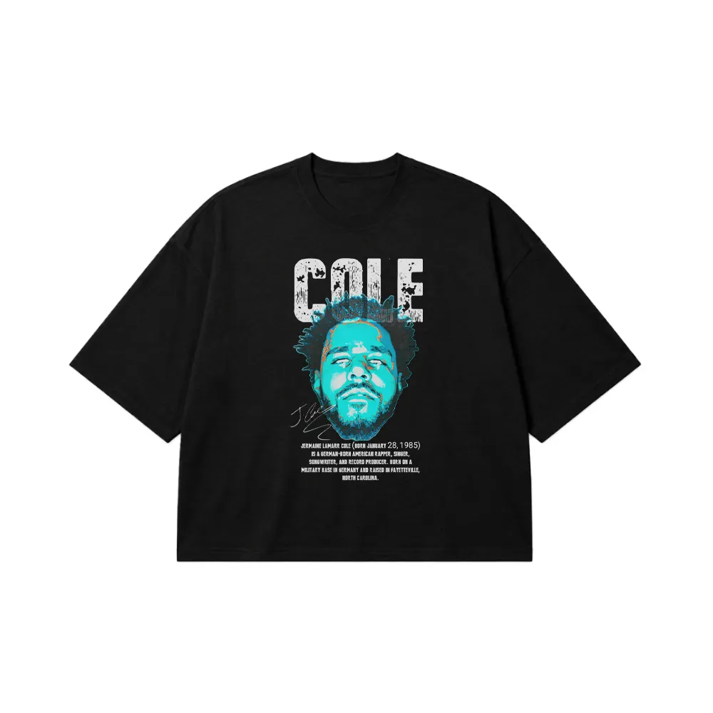 تیشرت باکسی جی کول طرح پرتره (J. Cole) کد 29822