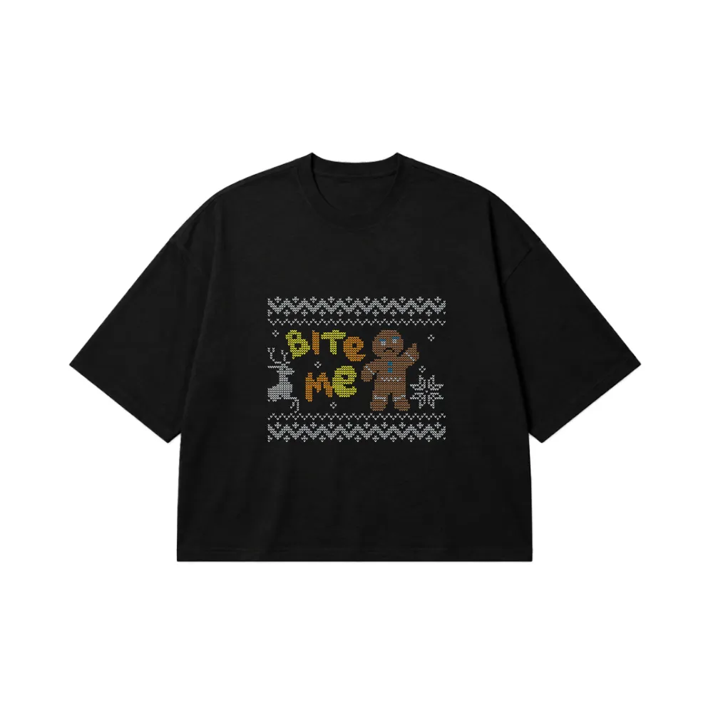 تیشرت باکسی کریسمس طرح Bite Me کد 29870