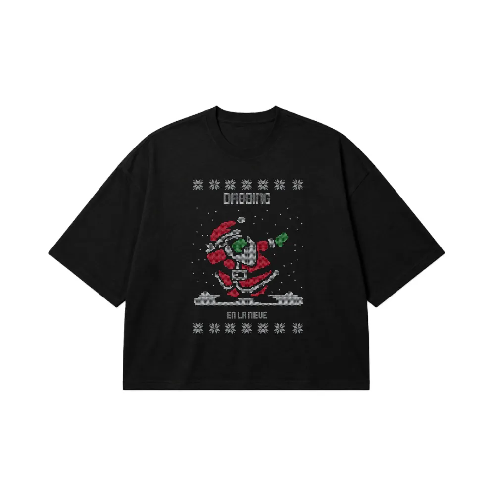 تیشرت باکسی کریسمس طرح بابانوئل در حال دب (Dabbing Santa) کد 29889