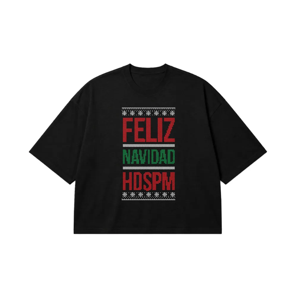 تیشرت باکسی کریسمس طرح Feliz Navidad HDSPM کد 29908
