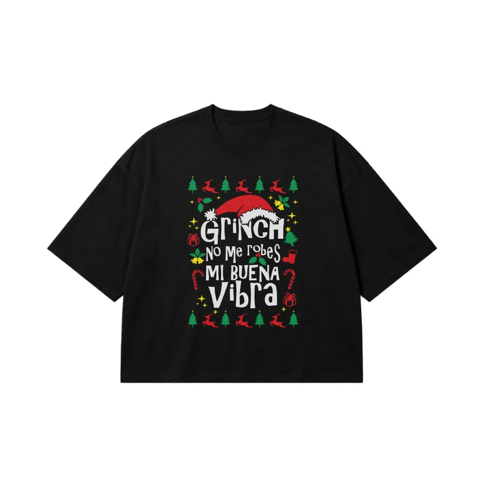 تیشرت باکسی گرینچ طرح جمله کریسمسی (Grinch) کد 29926
