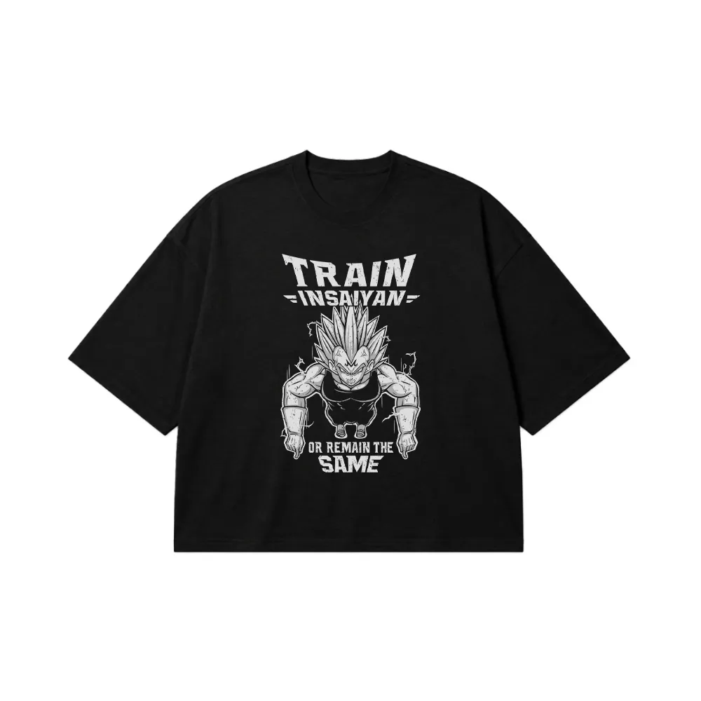تیشرت باکسی انیمه دراگون بال طرح وگتا Train Insaiyan کد 30040