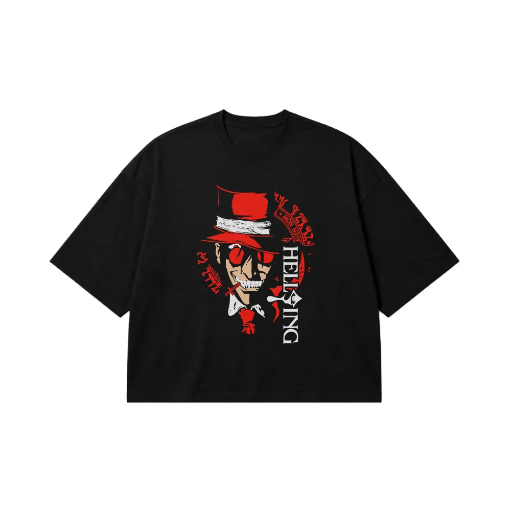 تیشرت باکسی انیمه هلسینگ طرح آلوکارد (Hellsing) کد 30053