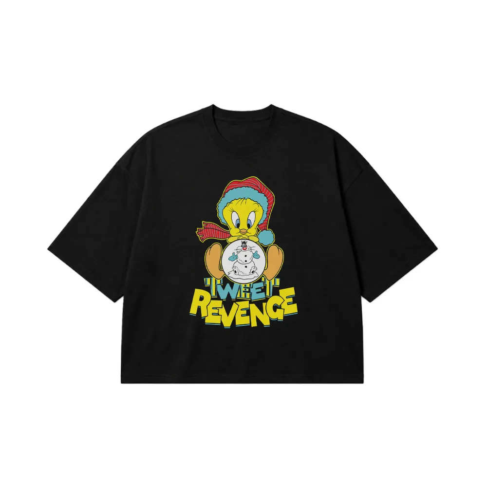 تیشرت باکسی توییتی کریسمسی طرح Sweet Revenge کد 30143