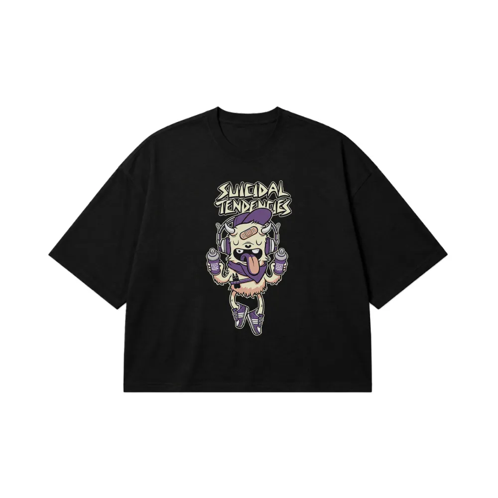 تیشرت باکسی طرح هیولای گرافیتی (Suicidal Tendencies) کد 30357