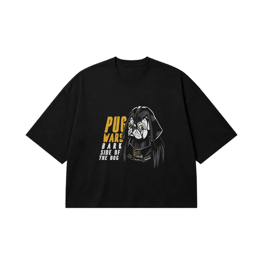 تیشرت باکسی سگ پاگ طرح پارودی جنگ ستارگان (Pug Wars) کد 30387