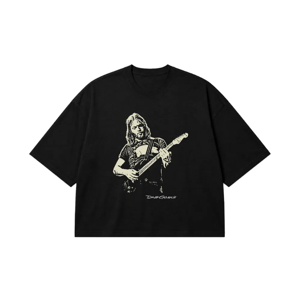 تیشرت باکسی پینک فلوید طرح دیوید گیلمور (David Gilmour) کد 30561
