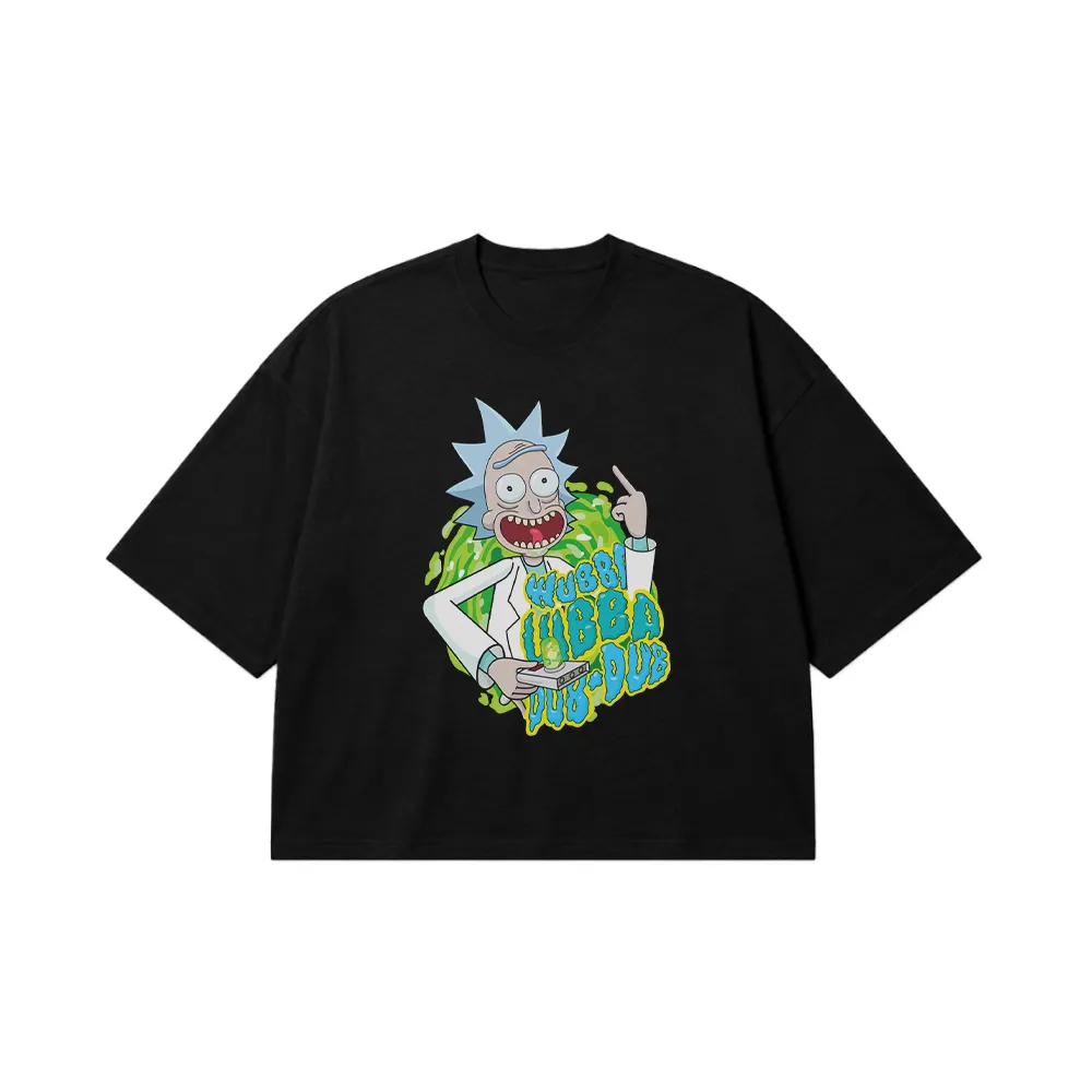 تیشرت باکسی ریک و مورتی طرح Wubba Lubba Dub Dub کد 30679