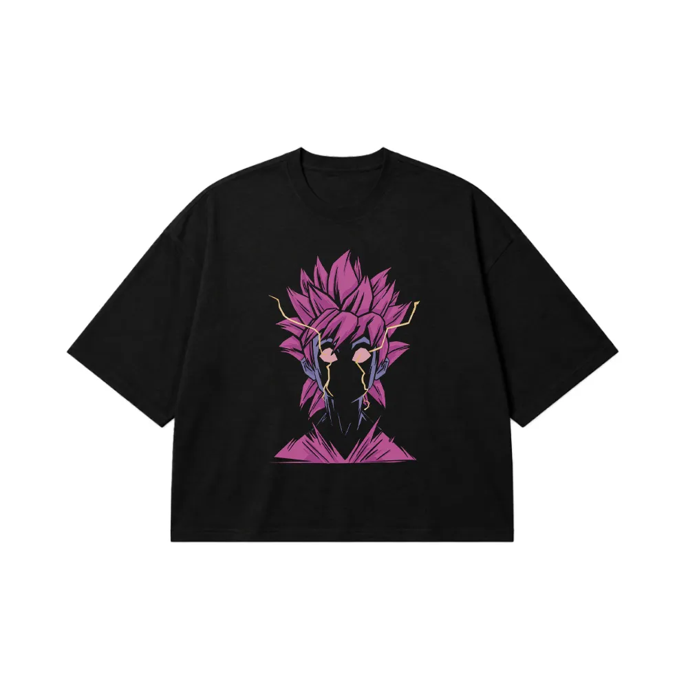 تیشرت باکسی دراگون بال طرح گوکو بلک سوپر سایان رز (Goku Black Rosé) کد 30747