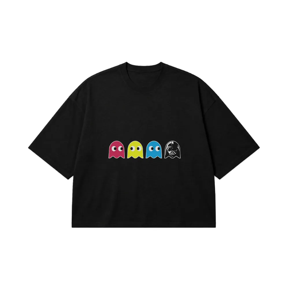 تیشرت باکسی طرح پک‌من و دارث ویدر (Pac-Man & Darth Vader) کد 30788