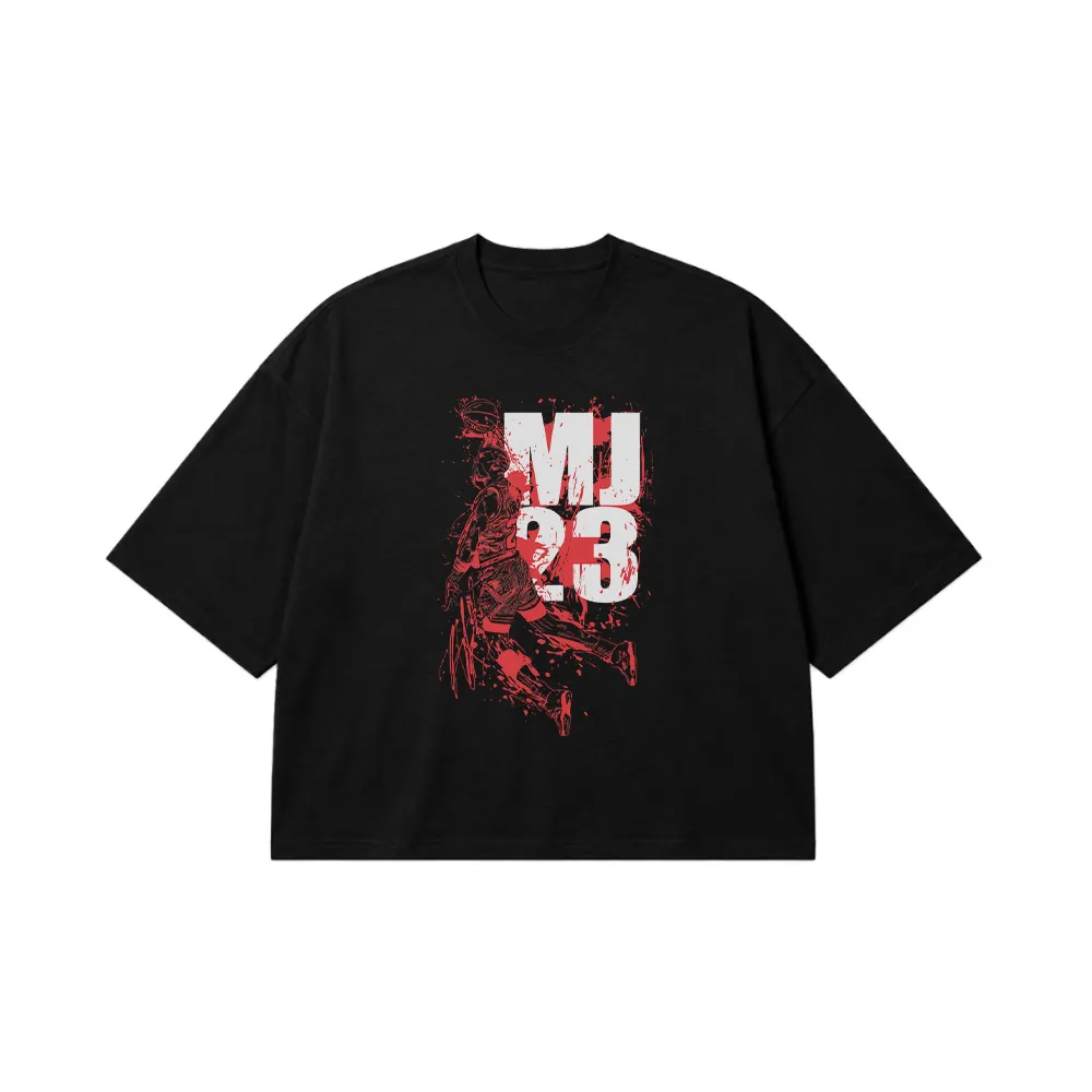 تیشرت باکسی بسکتبال طرح MJ 23 مایکل جردن (Michael Jordan) کد 30819