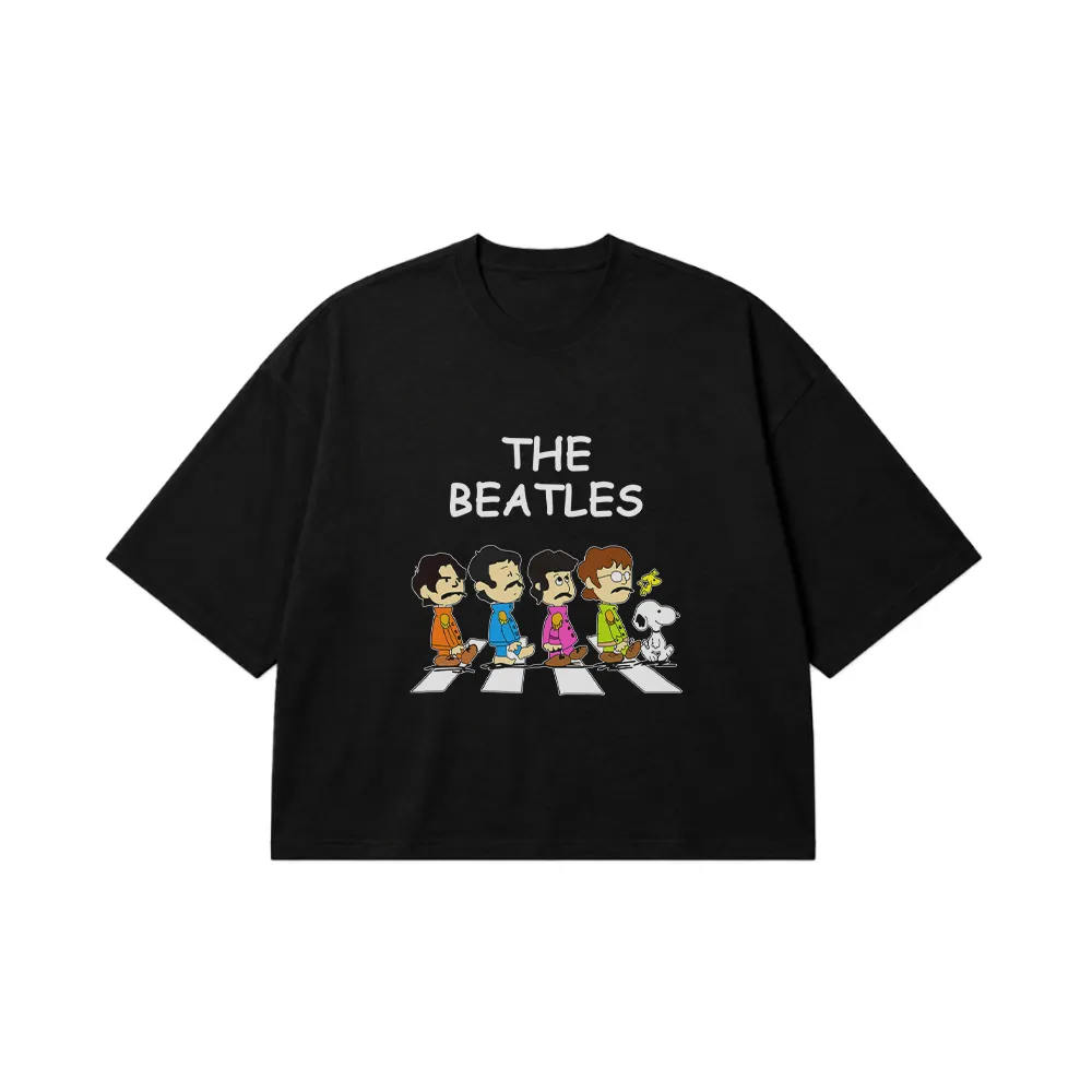 تیشرت باکسی پیناتس طرح بیتلز (Peanuts Beatles) کد 30842
