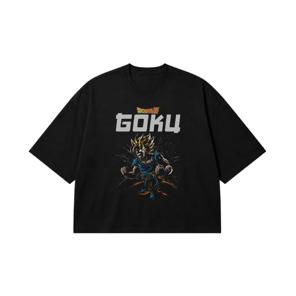 تیشرت باکسی انیمه دراگون بال طرح گوکو (Goku) کد 30910
