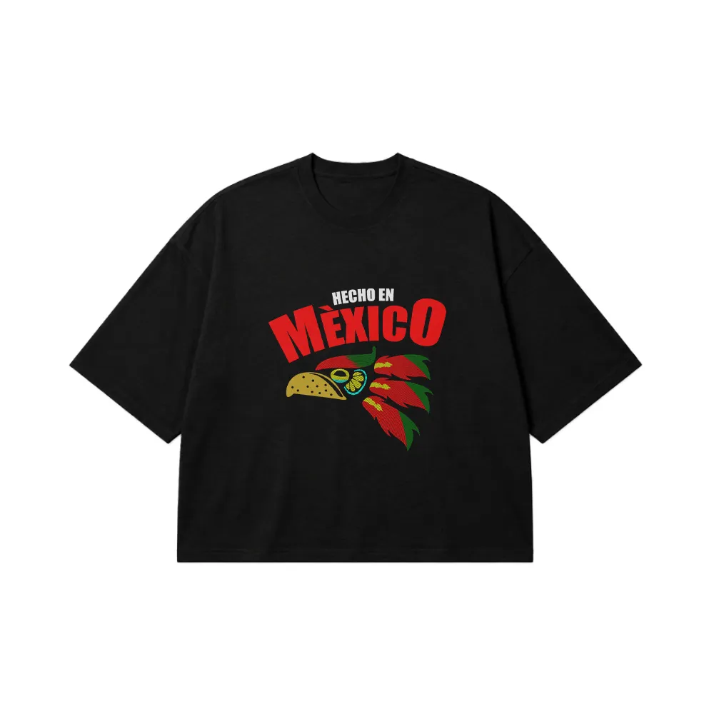 تیشرت باکسی طرح تاکو Hecho en Mexico کد 31040