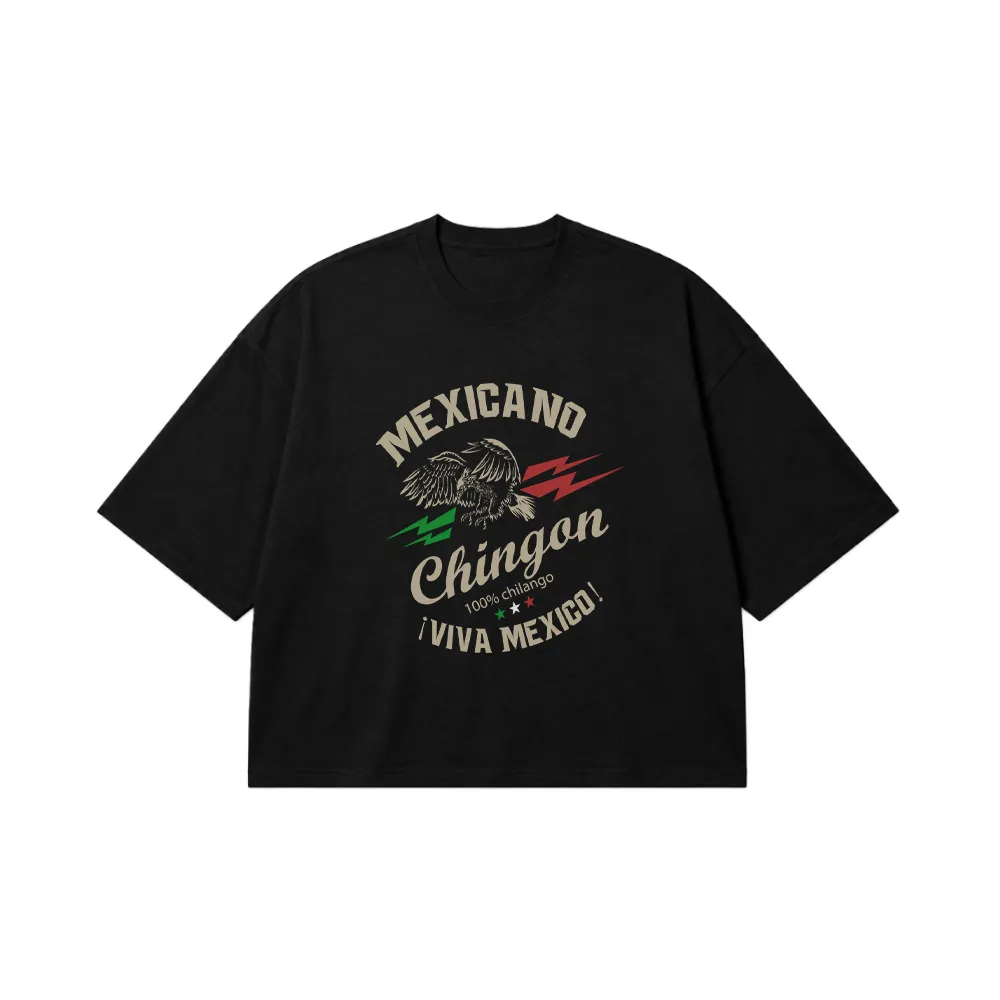 تیشرت باکسی طرح عقاب مکزیکی چینگون (Viva Mexico) کد 31079