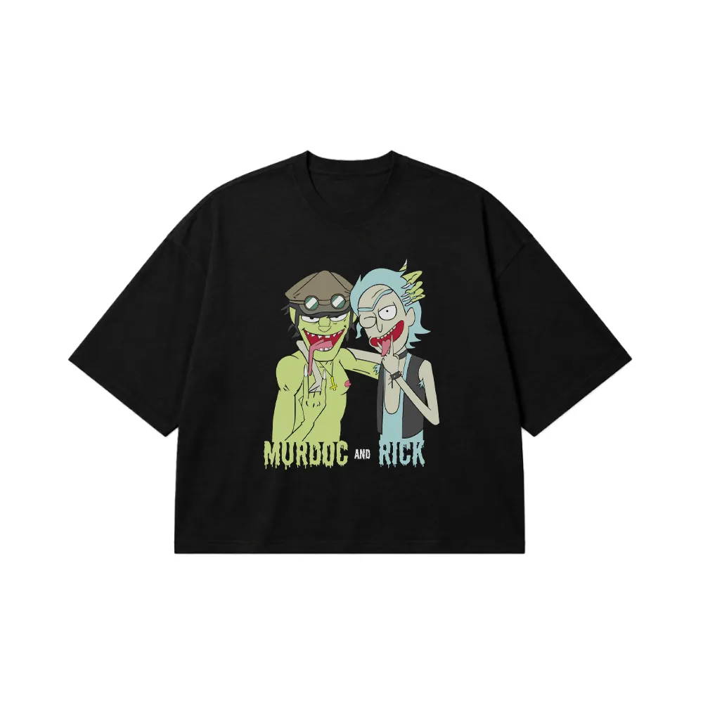 تیشرت باکسی ریک اند مورتی طرح موردوک و ریک (Murdoc and Rick) کد 31083