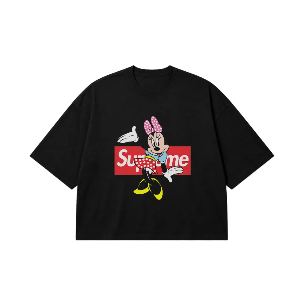 تیشرت باکسی میني موس طرح سوپریم (Supreme Minnie) کد 31091