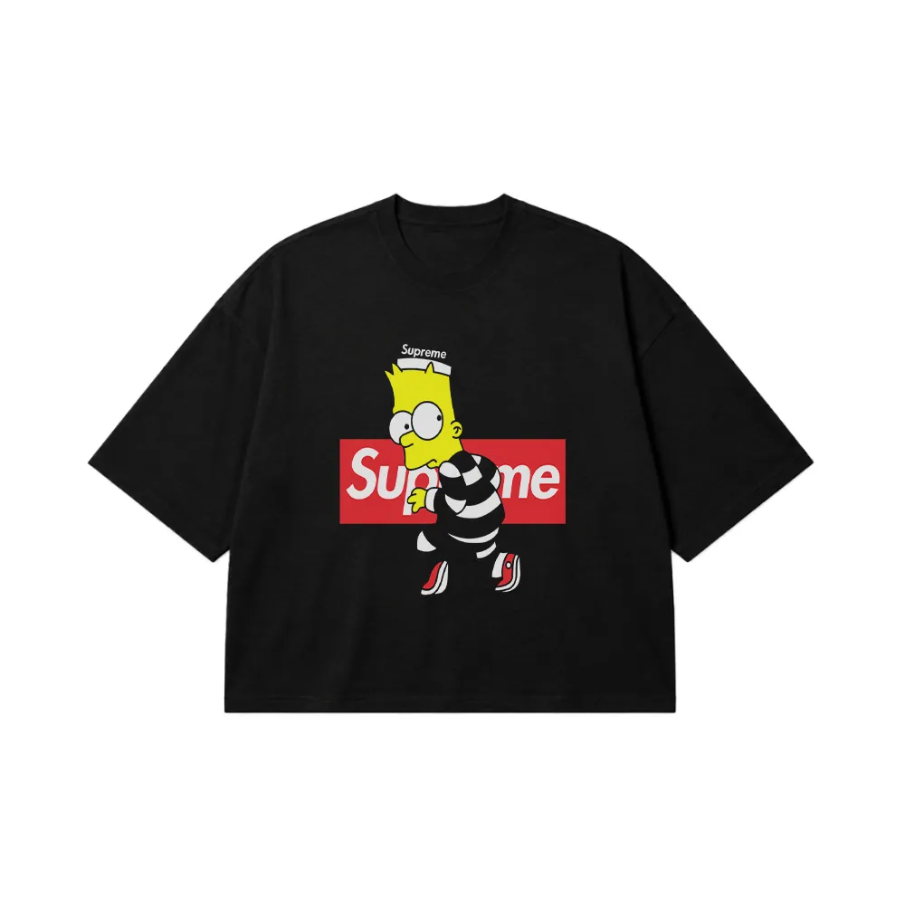 تیشرت باکسی سیمپسون‌ها طرح بارت سوپریم (Bart Supreme) کد 31095
