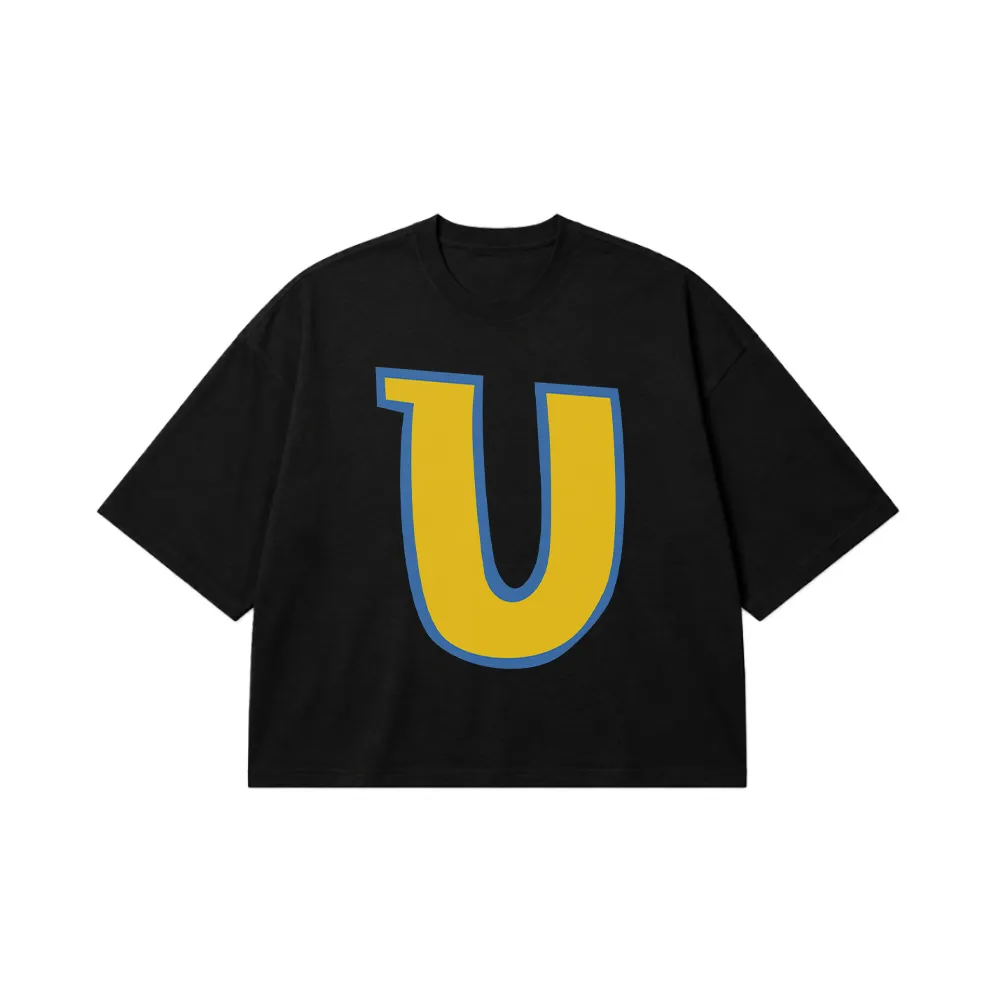تیشرت باکسی حرف U طرح تایپوگرافی (Letter U) کد 31113