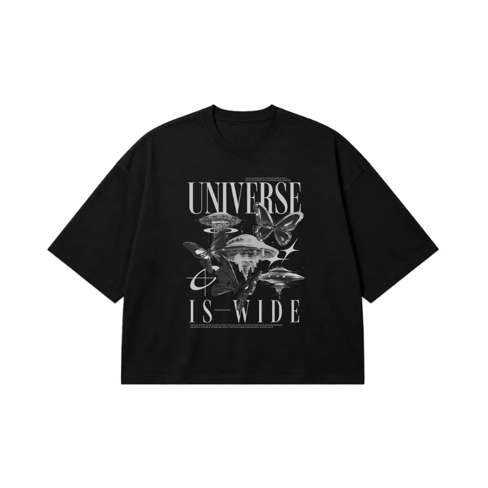 تیشرت باکسی فضا طرح Universe is Wide کد 31171