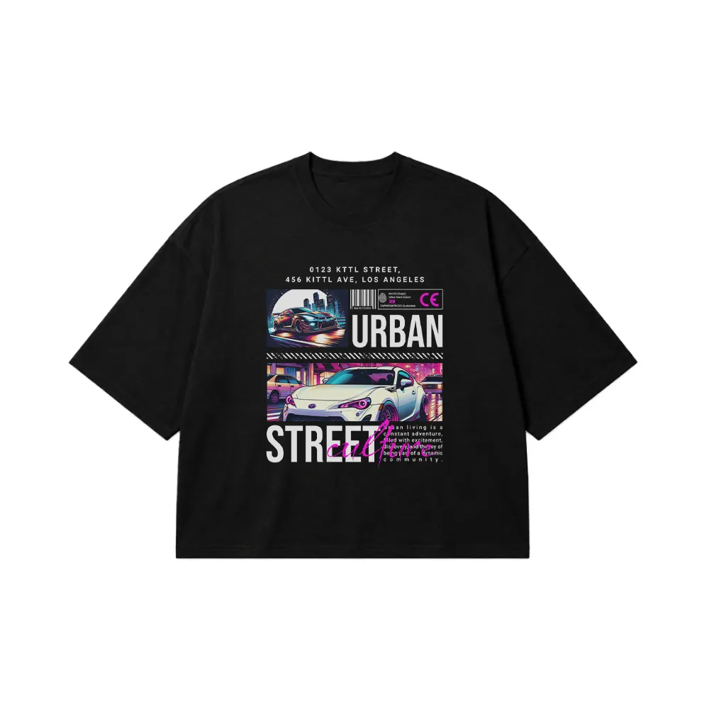 تیشرت باکسی طرح خیابانی شهری (Urban Street) کد 31260